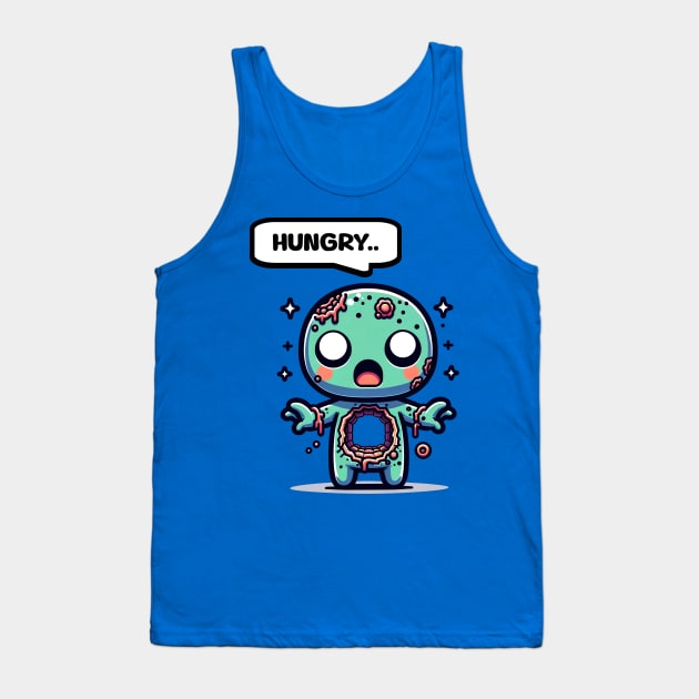 Cute Hungry Zombie Tank Top by Doodles of Darkness